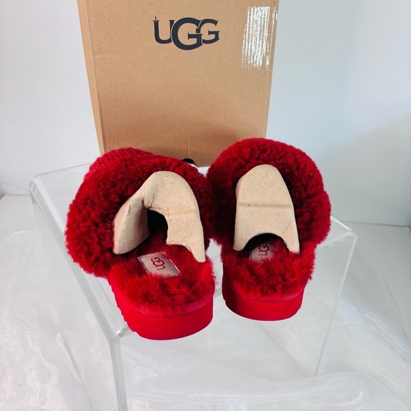 UGG Women's Cozy Knit Slipper Samba Red, Size US 9 - Picture 4 of 7